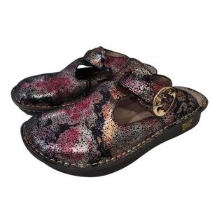 Alegria Slip On Floratopia Slides Mules 38 size 8